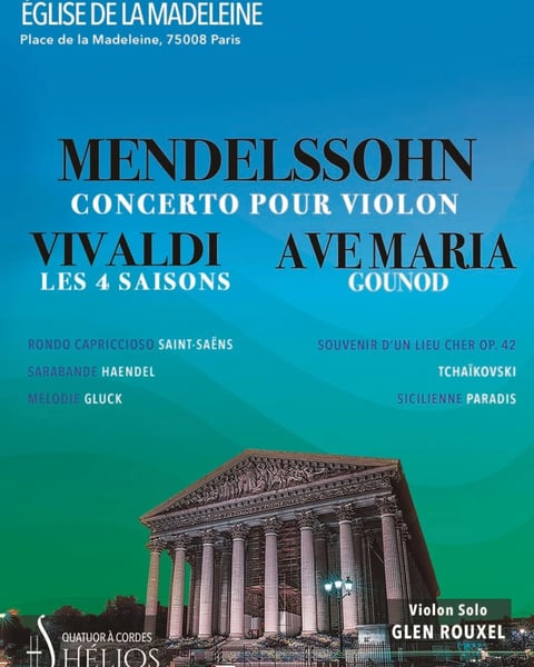 Les 4 Saisons de Vivaldi, Ave Maria, Concerto de Mendelssohn