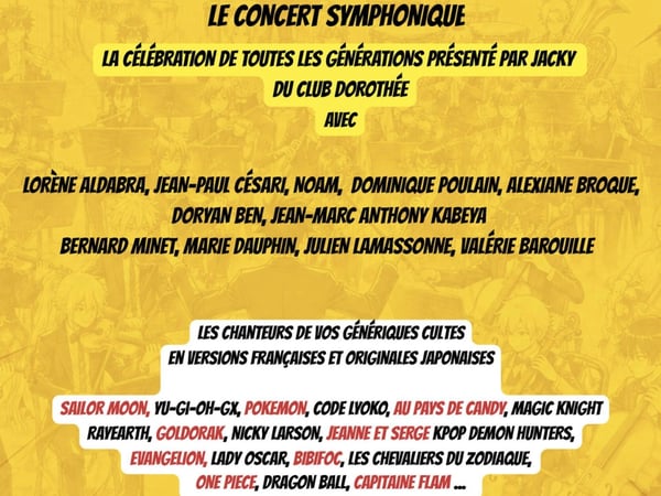 Stars manga, le concert live symphonique